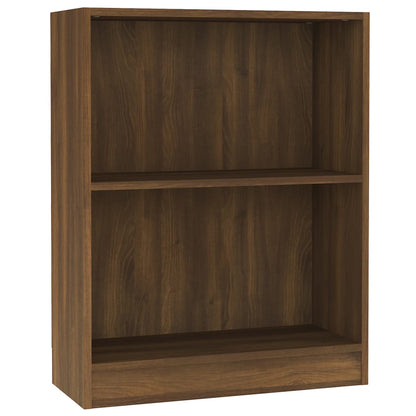 Boekenkast Bewerkt Hout 60 x 24 x 76 cm bruin eikenkleur