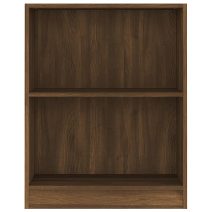 Boekenkast Bewerkt Hout 60 x 24 x 76 cm bruin eikenkleur