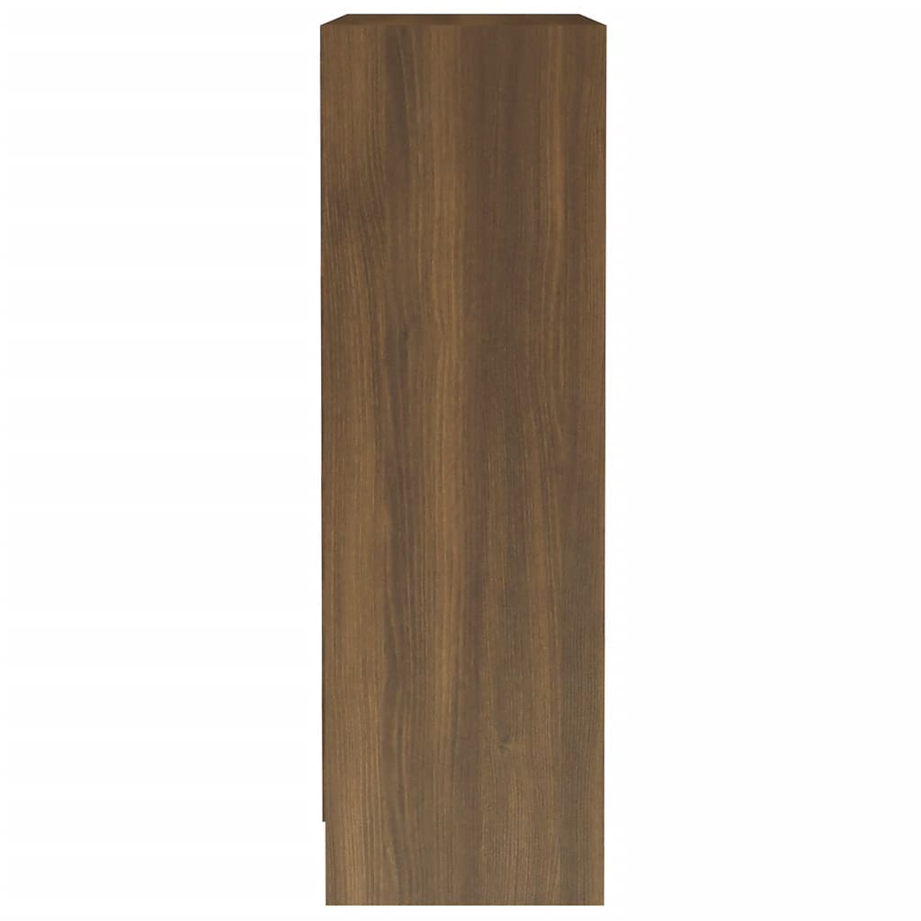 Boekenkast Bewerkt Hout 60 x 24 x 76 cm bruin eikenkleur