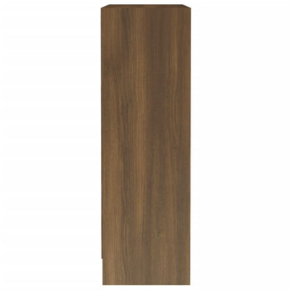 Boekenkast Bewerkt Hout 60 x 24 x 76 cm bruin eikenkleur