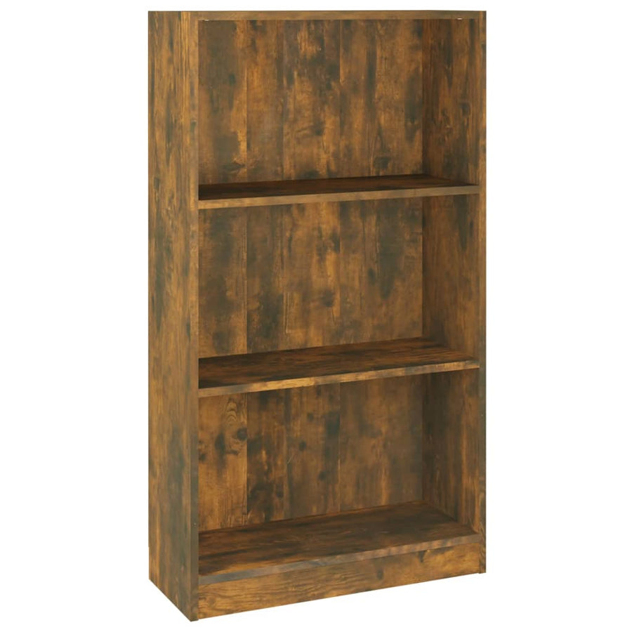Boekenkast Bewerkt Hout Kleurig 60 x 24 x 109 cm Gerookt eiken