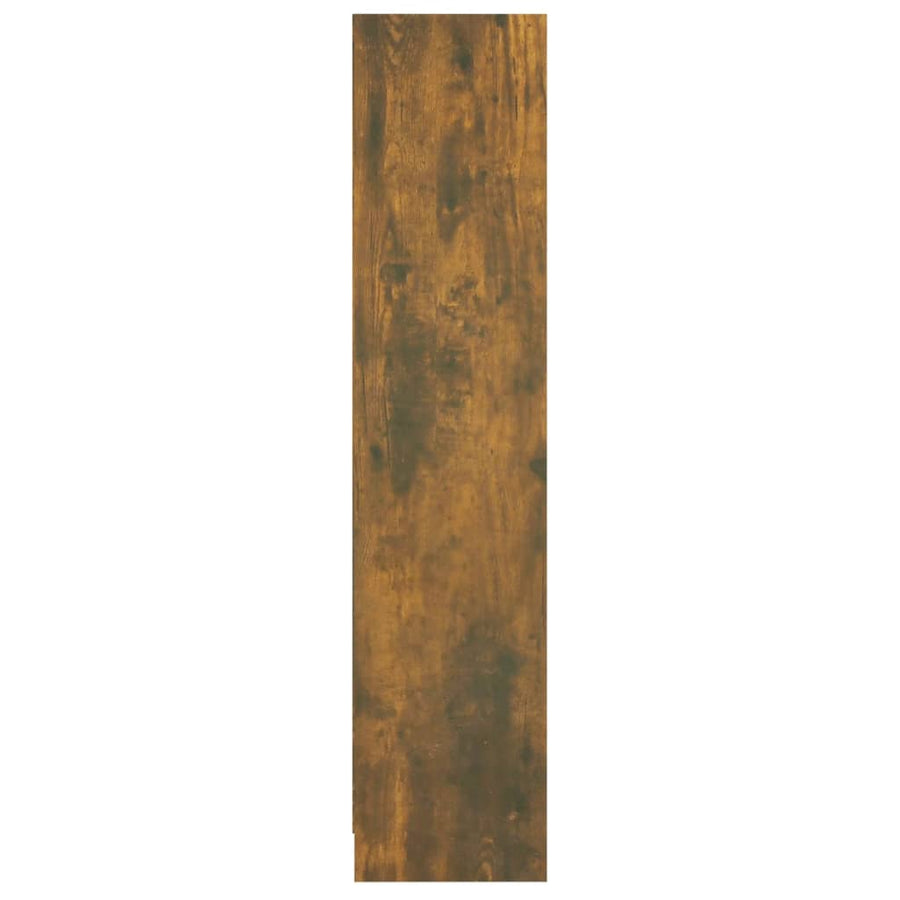 Boekenkast Bewerkt Hout Kleurig 60 x 24 x 109 cm Gerookt eiken