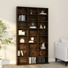 CD cabinet 102x23x177.5 cm engineered wood smoked oak color