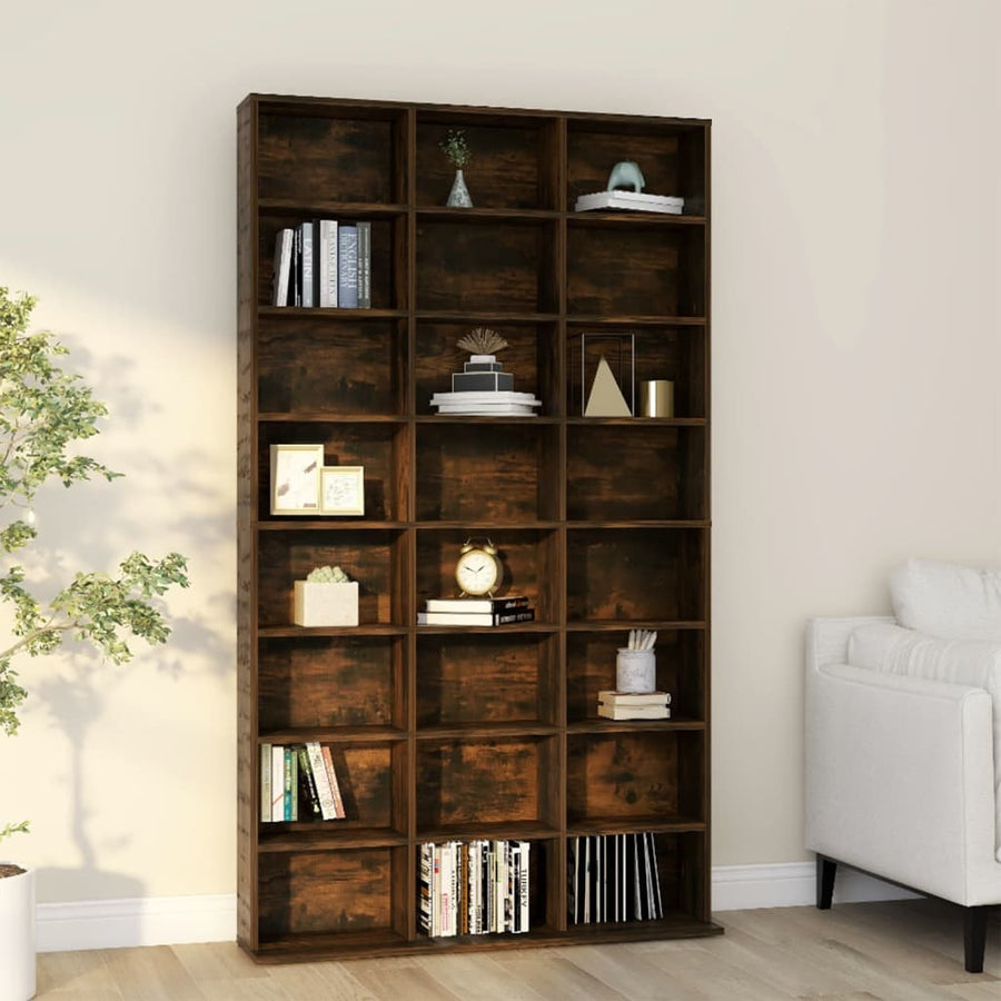 Cd-Kast 02X23X77,5 Cm Bewerkt Hout Kleurig 102 x 23 x 177.5 cm Gerookt eiken