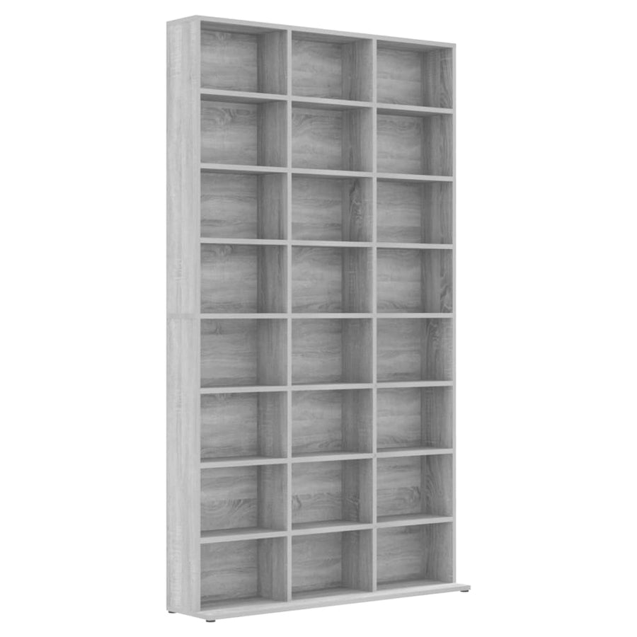 Cd-Kast 02X23X77,5 Cm Bewerkt Hout Eikenkleurig 103 x 23 x 177.5 cm Grijs sonoma