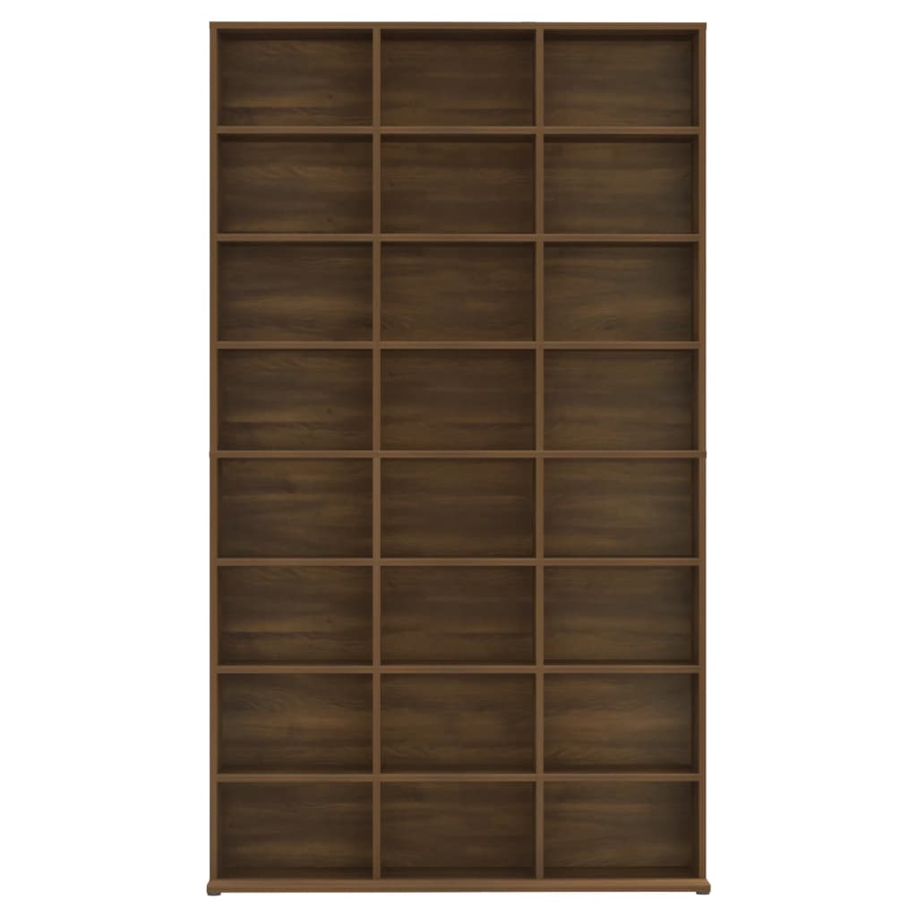 Cd-Kast 02X23X77,5 Cm Bewerkt Hout 104 x 23 x 177.5 cm bruin eikenkleur