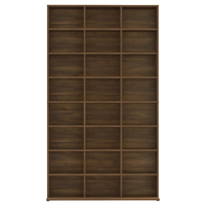 Cd-Kast 02X23X77,5 Cm Bewerkt Hout 104 x 23 x 177.5 cm bruin eikenkleur