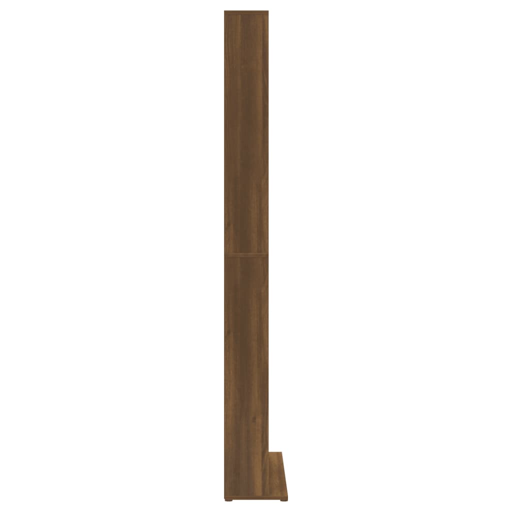 Cd-Kast 02X23X77,5 Cm Bewerkt Hout 104 x 23 x 177.5 cm bruin eikenkleur