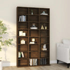 CD cabinet 102x23x177.5 cm engineered wood brown oak