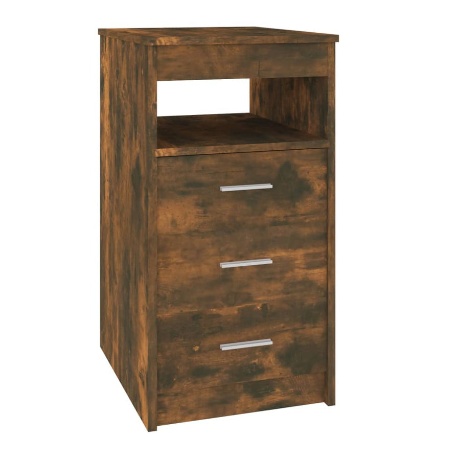 Ladekast 40X50X76 Cm Bewerkt Hout Kleurig Gerookt eiken