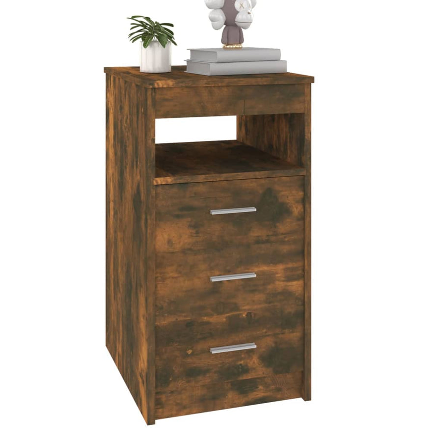 Ladekast 40X50X76 Cm Bewerkt Hout Kleurig Gerookt eiken