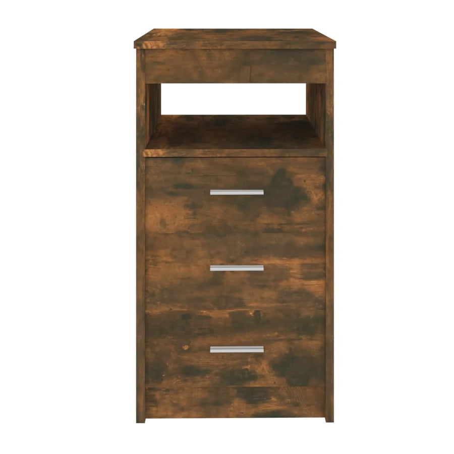 Ladekast 40X50X76 Cm Bewerkt Hout Kleurig Gerookt eiken