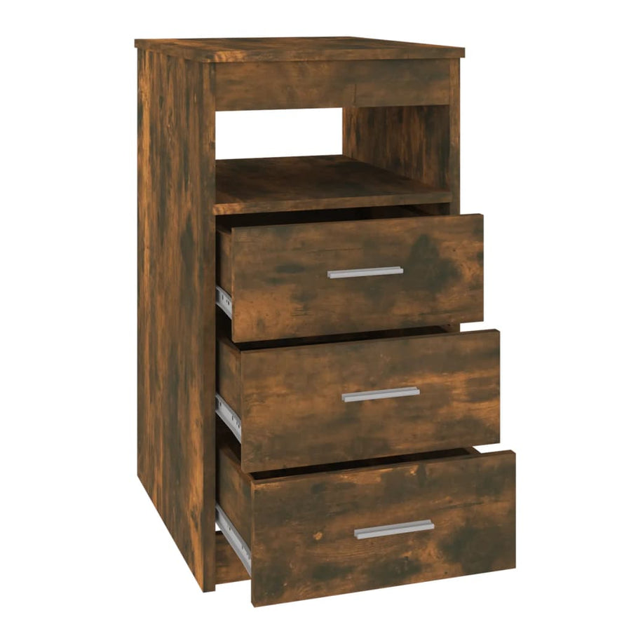 Ladekast 40X50X76 Cm Bewerkt Hout Kleurig Gerookt eiken