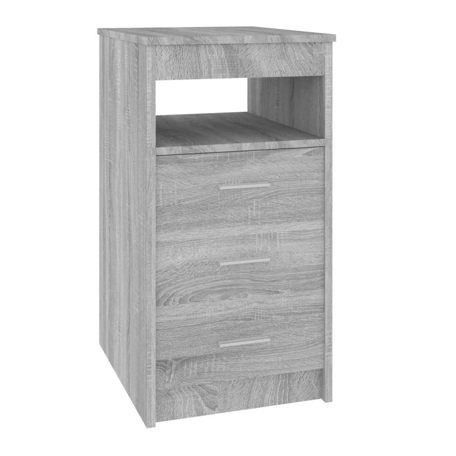 Ladekast 40X50X76 Cm Bewerkt Hout Eikenkleurig Grijs sonoma
