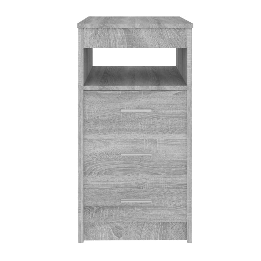 Ladekast 40X50X76 Cm Bewerkt Hout Eikenkleurig Grijs sonoma