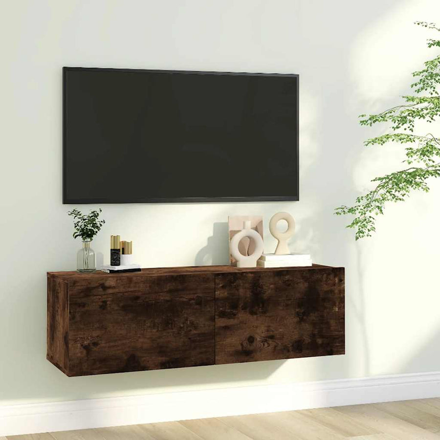 Tv-Wandmeubel 100X30X30 Cm Bewerkt Hout Kleurig 1
