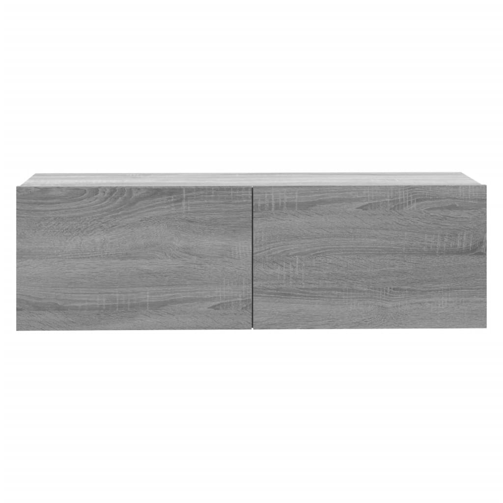 Tv-wandmeubel 100x30x30 cm bewerkt hout grijs sonoma eikenkleur 100 x 30 x 30 cm Grijs sonoma