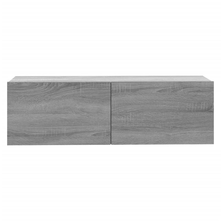 Tv-wandmeubel 100x30x30 cm bewerkt hout grijs sonoma eikenkleur 100 x 30 x 30 cm Grijs sonoma