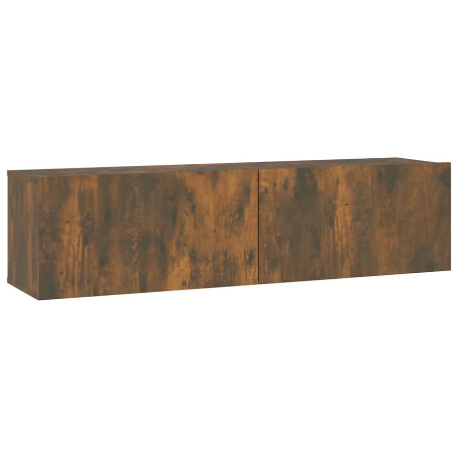 Tv-wandmeubel 120x30x30 cm bewerkt hout gerookt eikenkleurig 120 x 30 x 30 cm Gerookt eiken