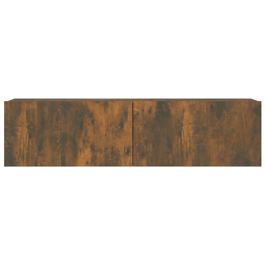 Tv-wandmeubel 120x30x30 cm bewerkt hout gerookt eikenkleurig 120 x 30 x 30 cm Gerookt eiken