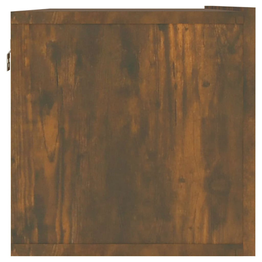 Tv-wandmeubel 120x30x30 cm bewerkt hout gerookt eikenkleurig 120 x 30 x 30 cm Gerookt eiken