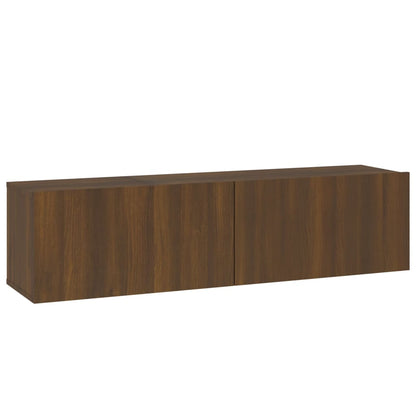 Tv-wandmeubel 120x30x30 cm bewerkt hout bruin eikenkleur 120 x 30 x 30 cm Bruineiken