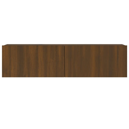 Tv-wandmeubel 120x30x30 cm bewerkt hout bruin eikenkleur 120 x 30 x 30 cm Bruineiken