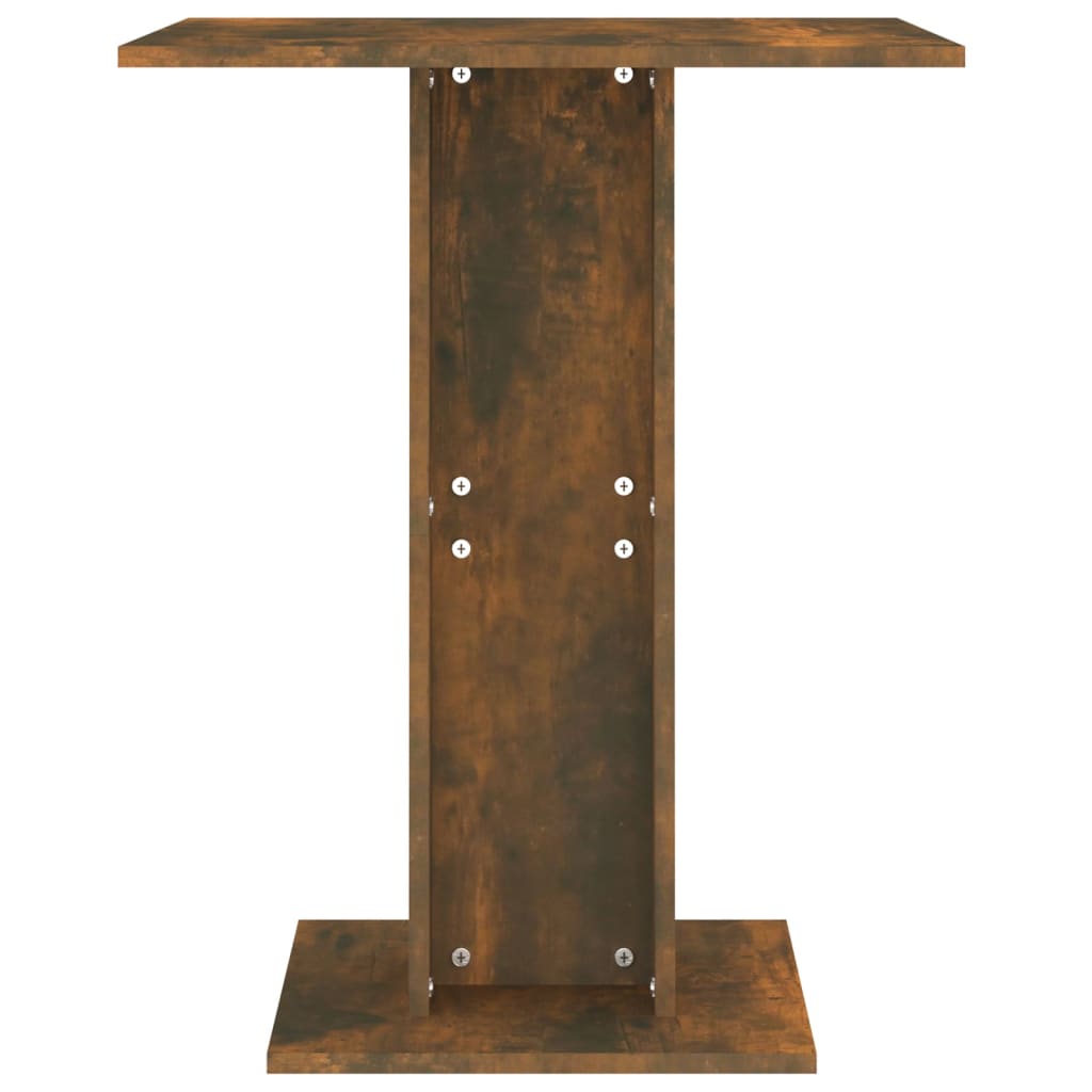 Bistrotafel 60X60X75 Cm Bewerkt Hout Kleurig Gerookt eiken
