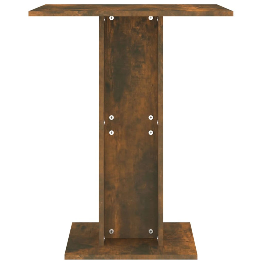 Bistrotafel 60X60X75 Cm Bewerkt Hout Kleurig Gerookt eiken