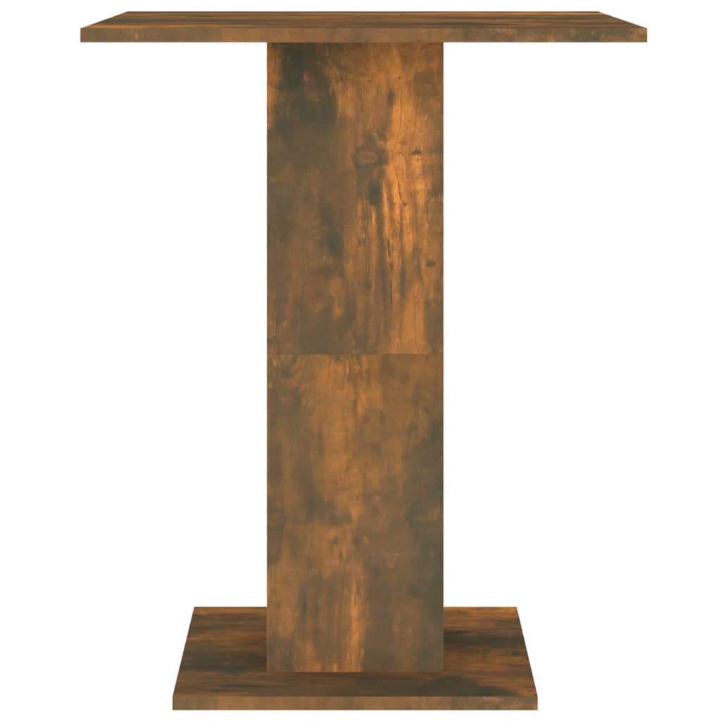 Bistrotafel 60X60X75 Cm Bewerkt Hout Kleurig Gerookt eiken