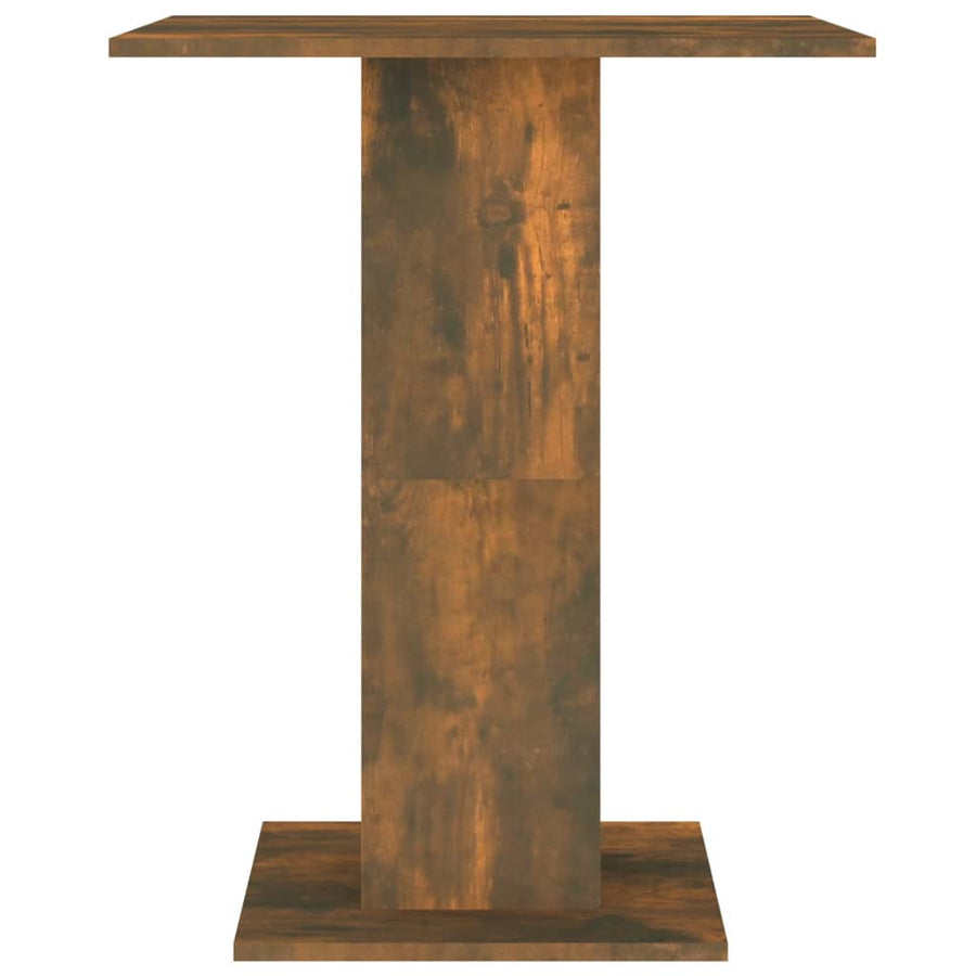 Bistrotafel 60X60X75 Cm Bewerkt Hout Kleurig Gerookt eiken