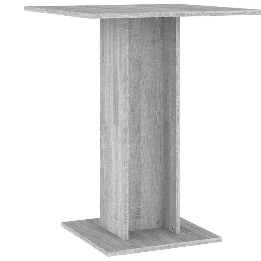 Bistrotafel 60X60X75 Cm Bewerkt Hout Eikenkleurig Grijs sonoma