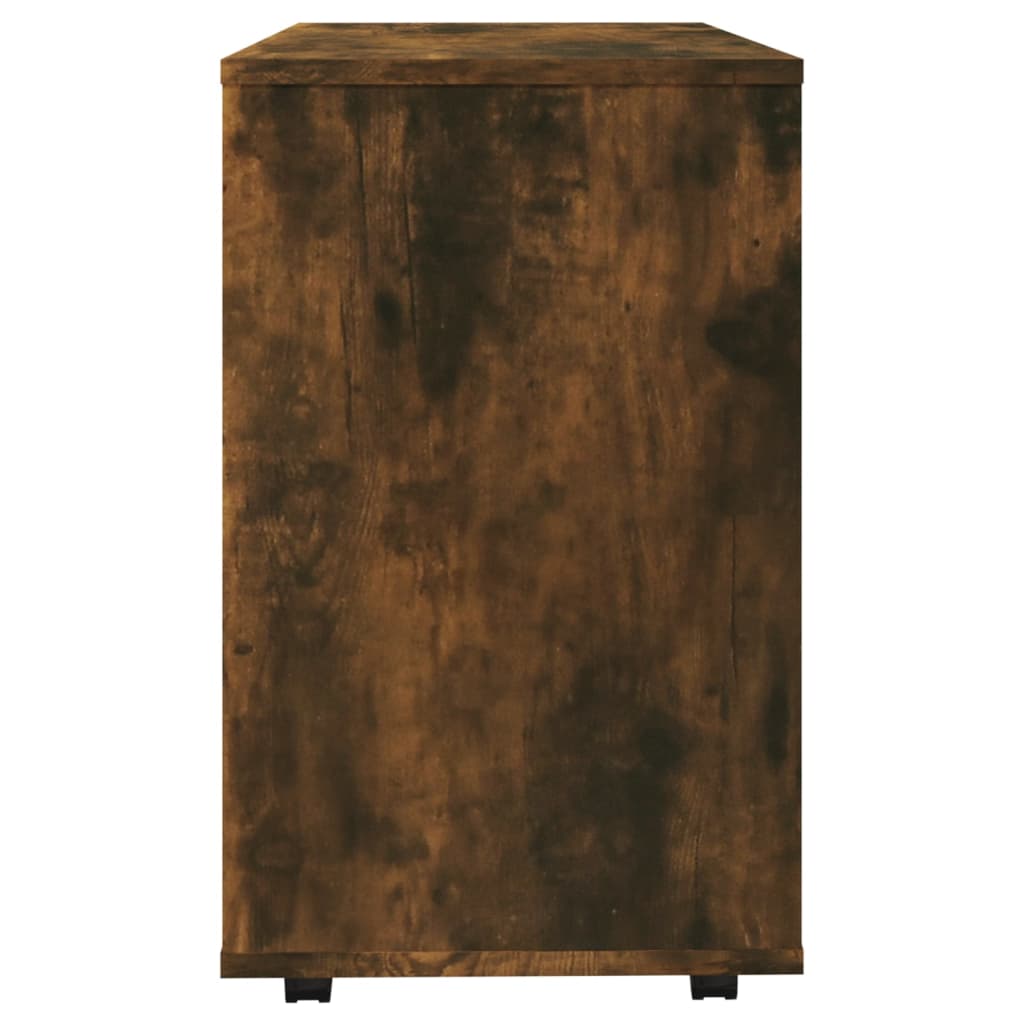 Bijzettafel 70X35X55 Cm Bewerkt Hout Kleurig Gerookt eiken