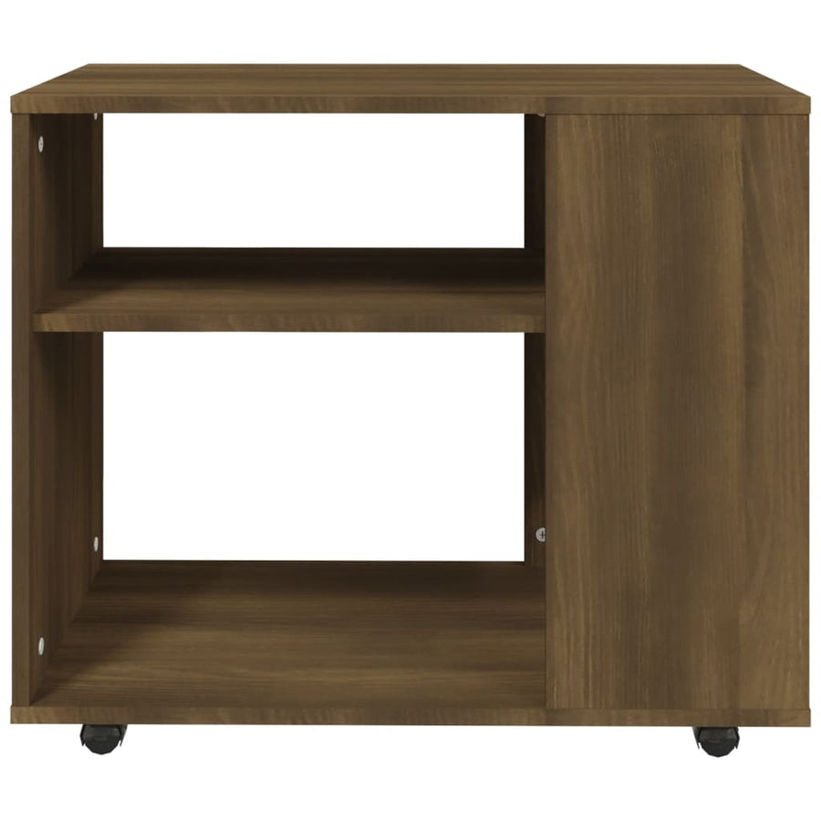 Bijzettafel 70X35X55 Cm Bewerkt Hout Bruin Eikenkleur Bruineiken
