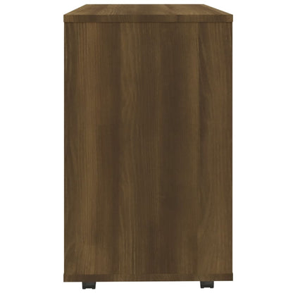 Bijzettafel 70X35X55 Cm Bewerkt Hout Bruin Eikenkleur Bruineiken