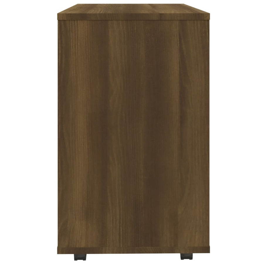 Bijzettafel 70X35X55 Cm Bewerkt Hout Bruin Eikenkleur Bruineiken