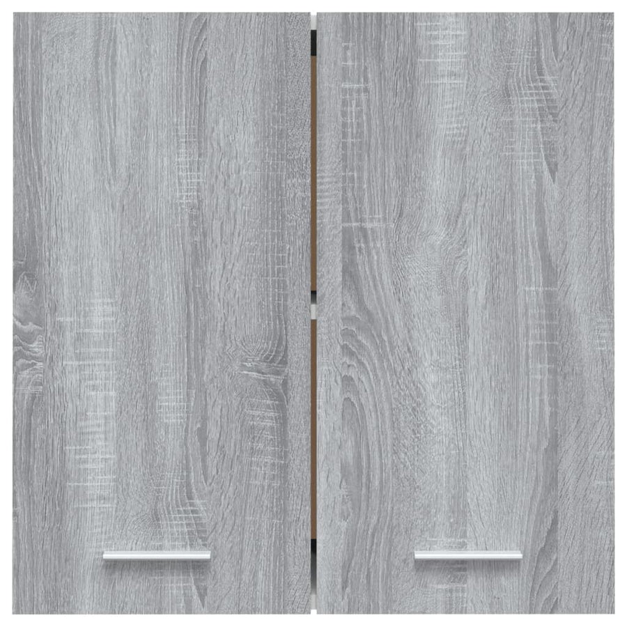 Wandkast hangend 60x31x60 cm bewerkt hout grijs sonoma eiken Grijs sonoma