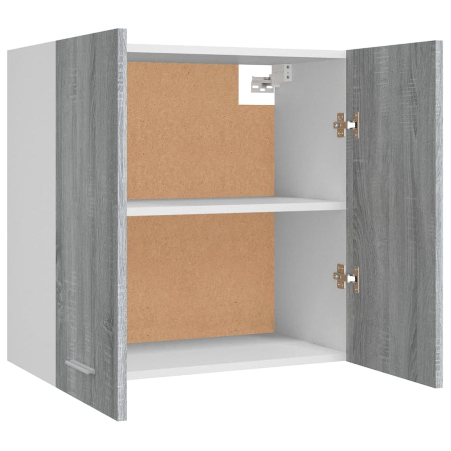 Wandkast hangend 60x31x60 cm bewerkt hout grijs sonoma eiken Grijs sonoma