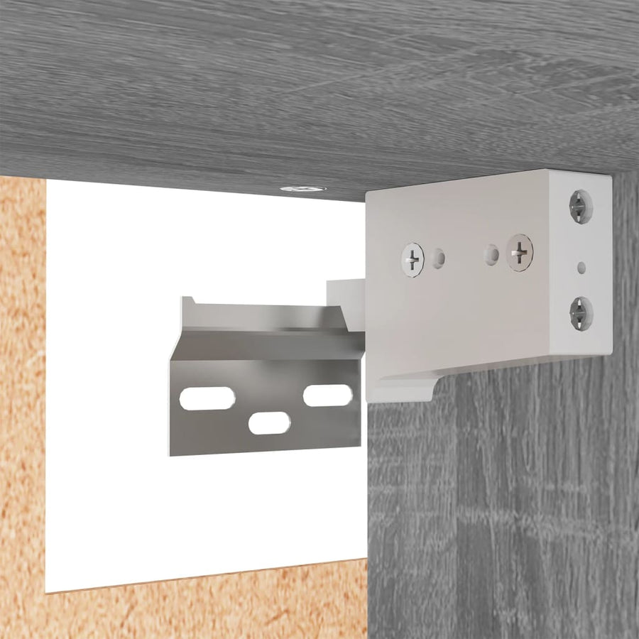 Wandkast hangend 60x31x60 cm bewerkt hout grijs sonoma eiken Grijs sonoma
