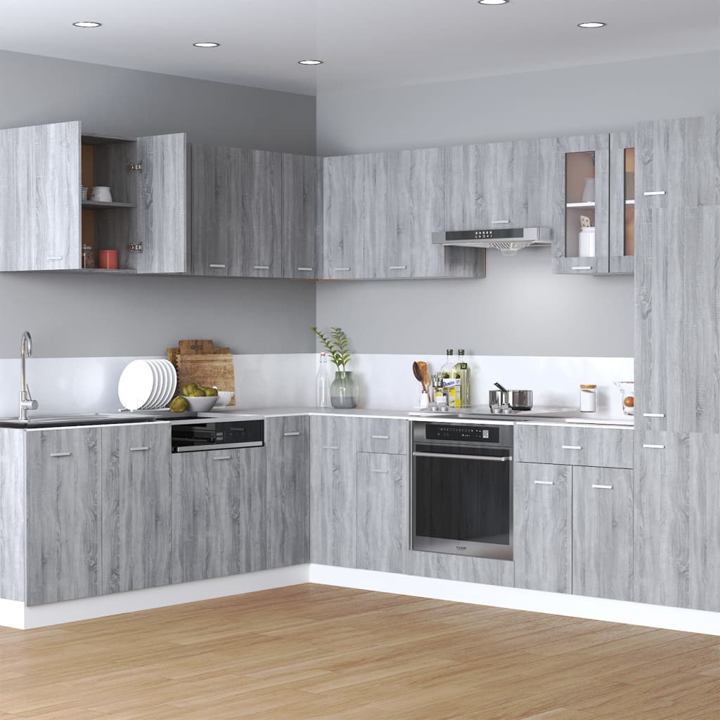 Wandkast hangend 60x31x60 cm bewerkt hout grijs sonoma eiken Grijs sonoma