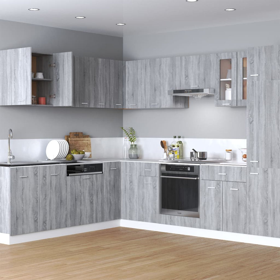 Wandkast hangend 60x31x60 cm bewerkt hout grijs sonoma eiken Grijs sonoma