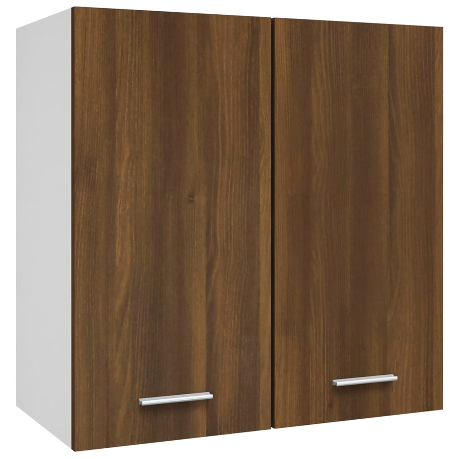 Wandkast Hangend 60X3X60 Cm Bewerkt Hout Bruin Eikenkleur Bruineiken Hangkast 60 cm