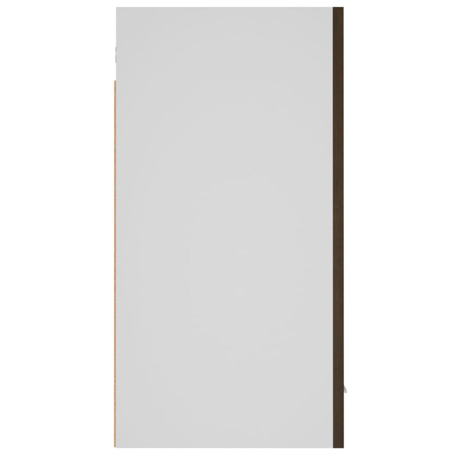Wandkast Hangend 60X3X60 Cm Bewerkt Hout Bruin Eikenkleur Bruineiken Hangkast 60 cm