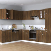 Bovenkast 60x31x60 cm bewerkt hout bruin eikenkleur