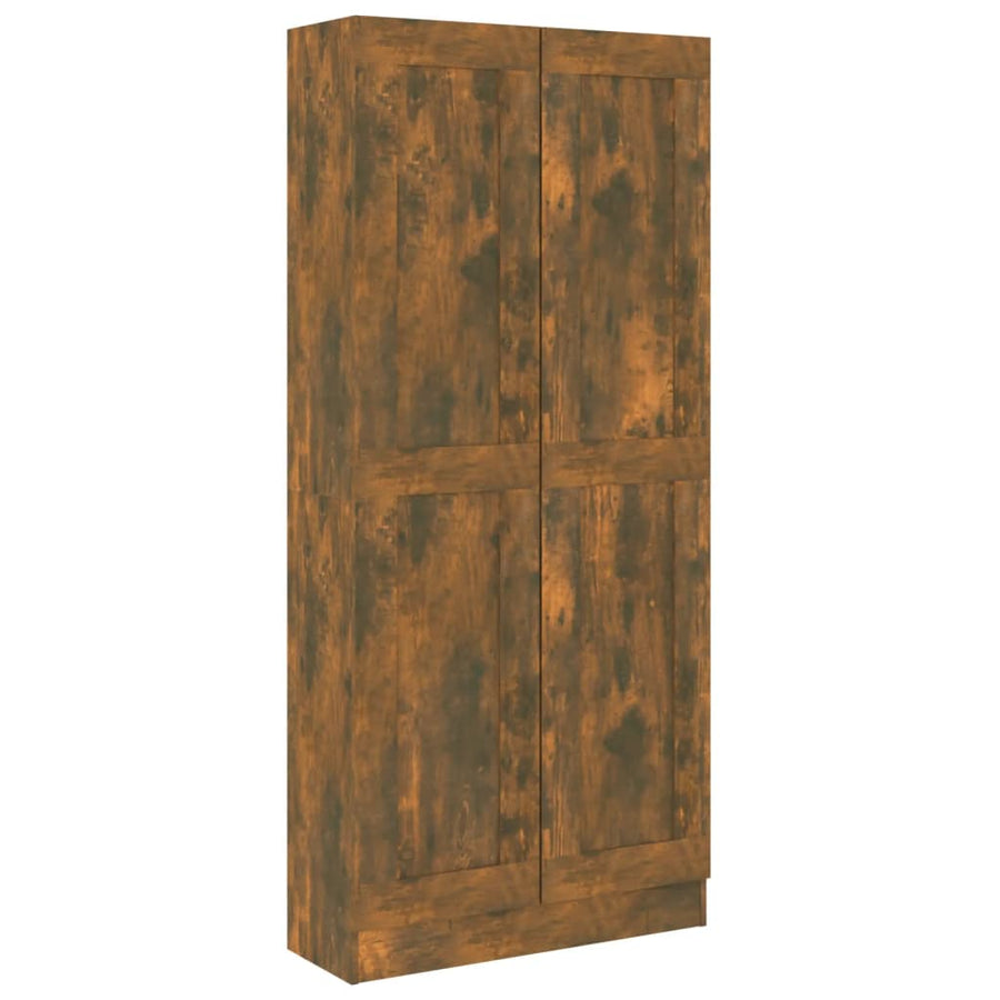Boekenkast 82,5X30,5X85,5 Cm Bewerkt Hout Kleurig 82.5 x 30.5 x 185.5 cm Gerookt eiken