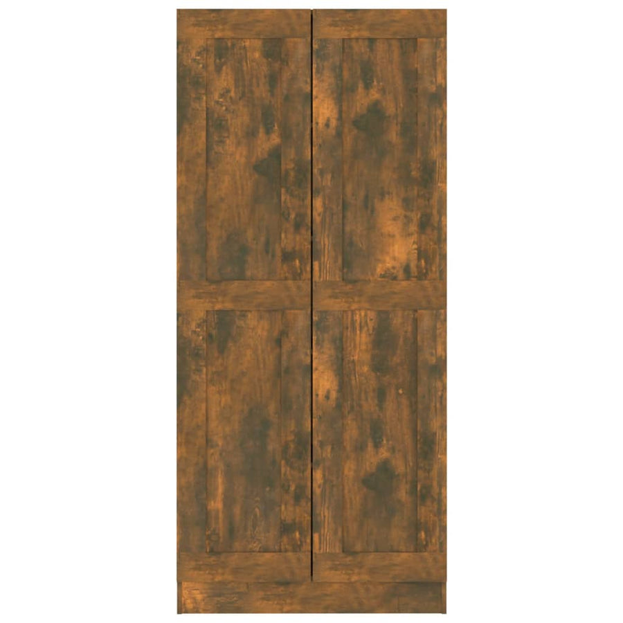 Boekenkast 82,5X30,5X85,5 Cm Bewerkt Hout Kleurig 82.5 x 30.5 x 185.5 cm Gerookt eiken
