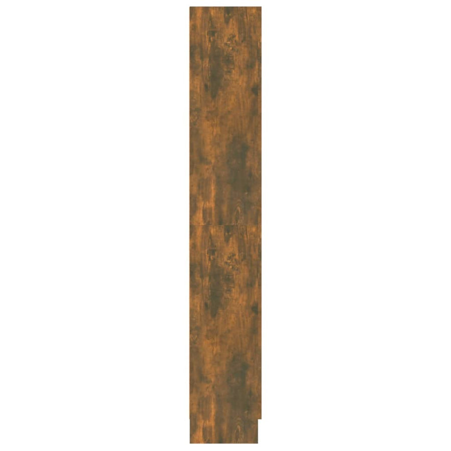 Boekenkast 82,5X30,5X85,5 Cm Bewerkt Hout Kleurig 82.5 x 30.5 x 185.5 cm Gerookt eiken