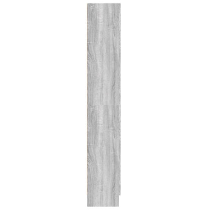 Boekenkast 82,5X30,5X85,5 Cm Bewerkt Hout Eiken 82.5 x 30.5 x 185.5 cm Grijs sonoma
