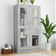 Display cabinet 82.5x30.5x150 cm engineered wood grey sonoma oak