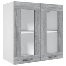Wandkast Hangend 60X3X60 Cm Bewerkt Hout Eiken Grijs Sonoma Hangkast glas 60 cm